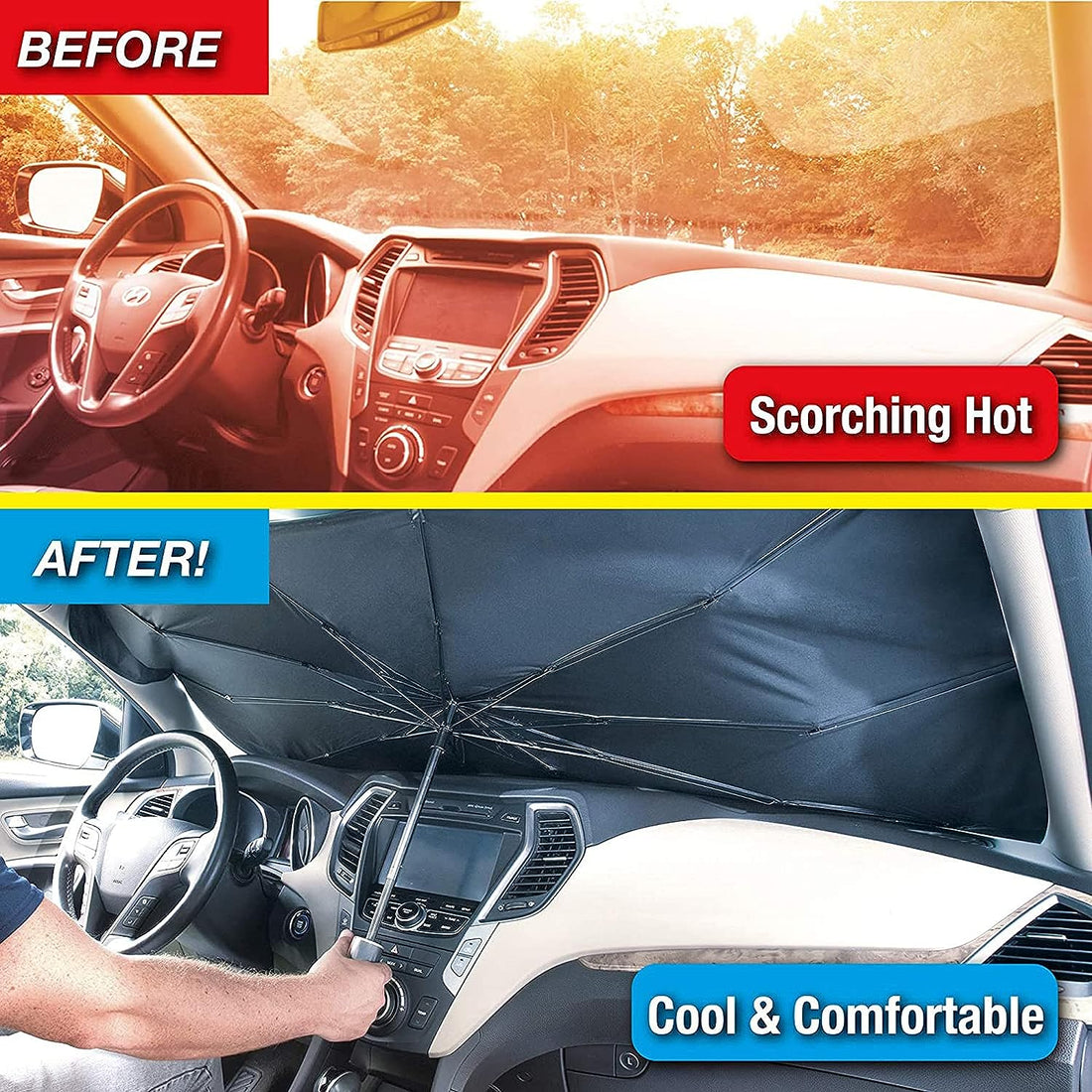Foldable Windshield Sunshade ☀️🚘